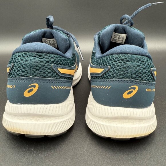 Asics Gel-Contend 7 Womens Running Shoes Breathable Lace-Up Size 8.5 Blue Gold - Picture 5 of 9